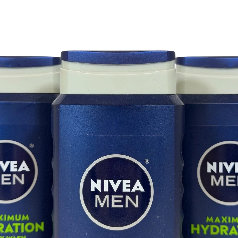 Nivea Men's Maximum Hydration Body Wash with Aloe Vera 16.9oz 3-Pack Bundle